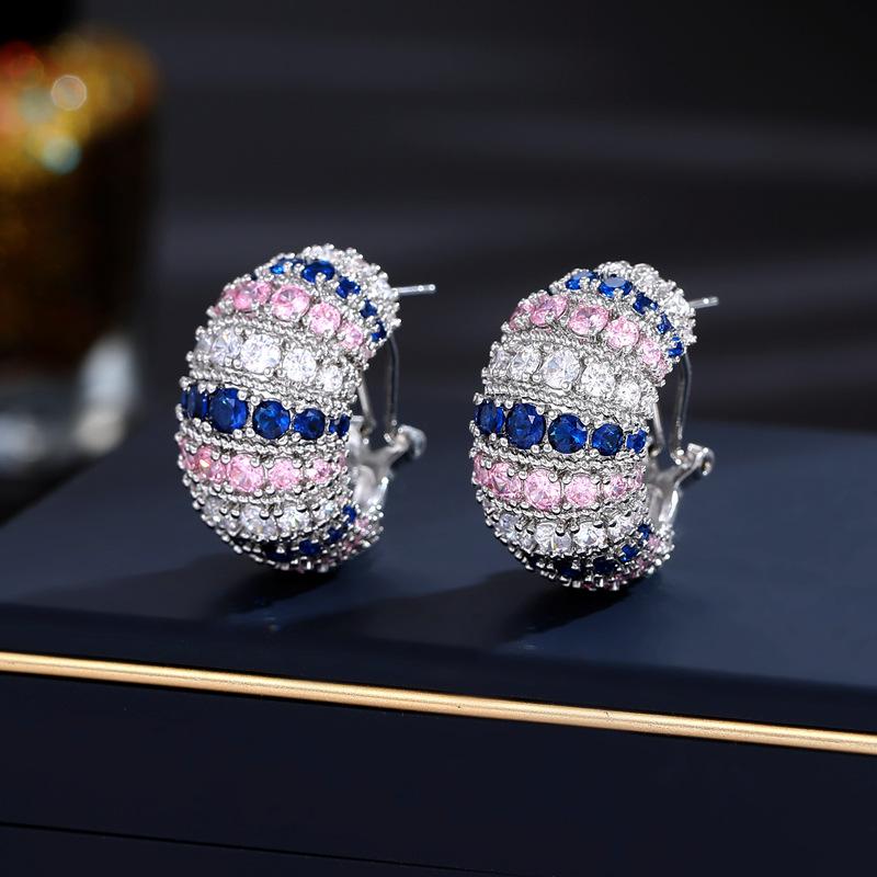 Retro Palace Style Earrings With Cubic Zirconia Inlay Design And Half Round Ring Earrings
Retro Palace Style Earrings With Cubic Zirconia Inlay Design And Half Round Ring Earrings