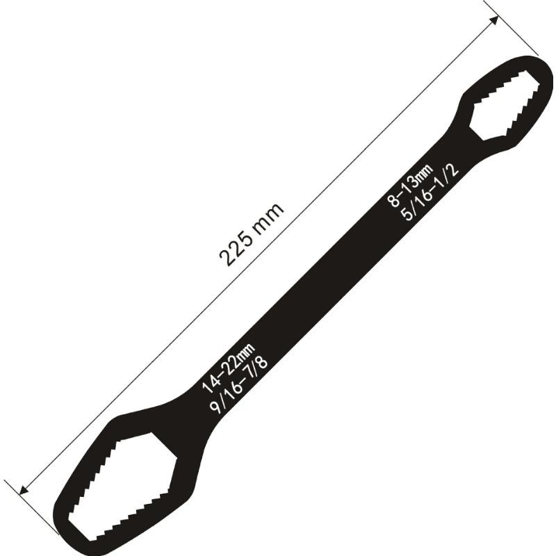 Универсальный ключ Torx 3-17 мм 8-22 мм, регулируемый многофункциональный гаечный ключ, двухсторонний многоцелевой ключ Torx, ручной инструмент для ремонта Black(L)
Универсальный ключ Torx 3-17 мм 8-22 мм, регулируемый многофункциональный гаечный ключ, двухсторонний многоцелевой ключ Torx, ручной инструмент для ремонта Black(L)