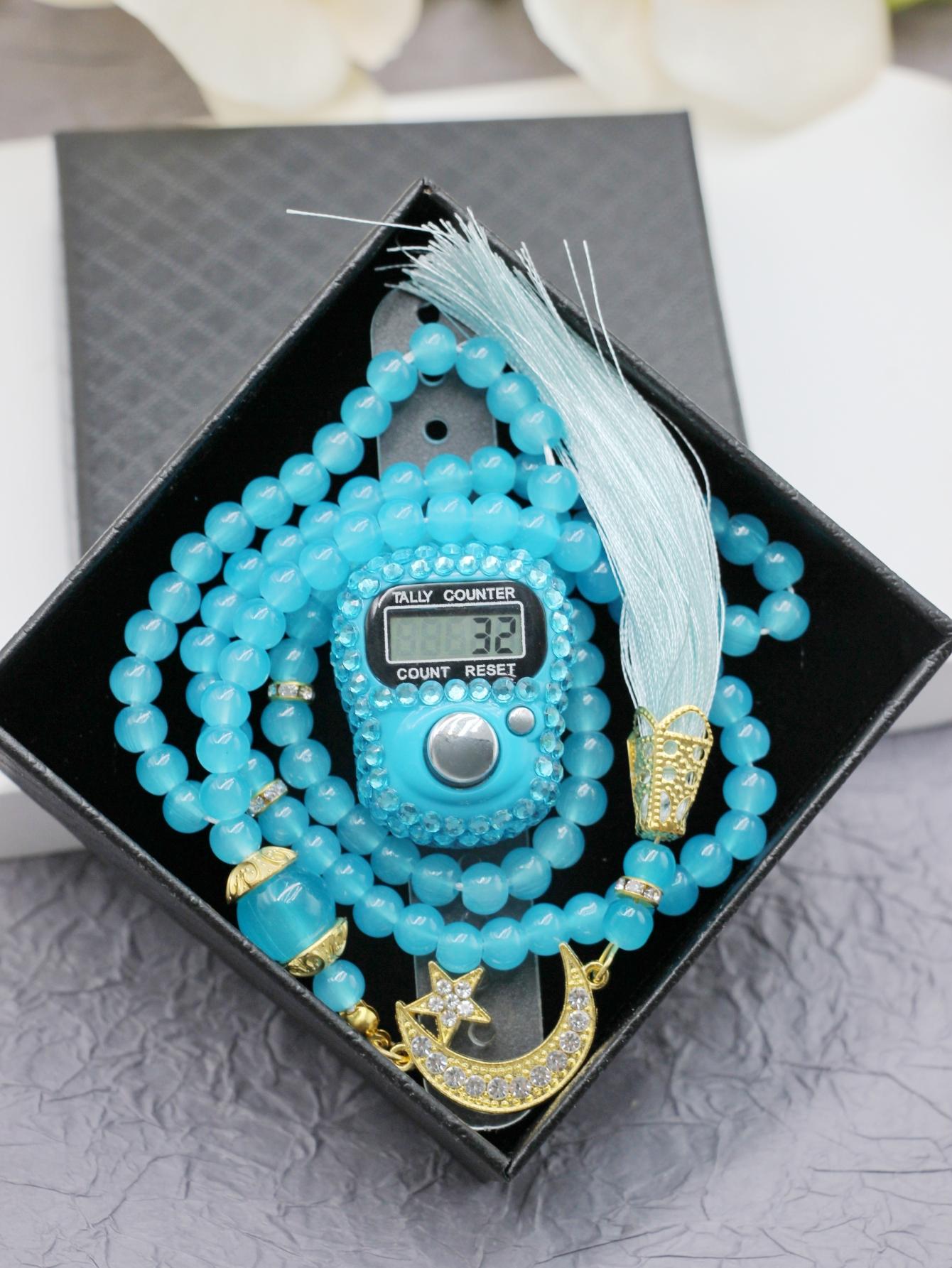 Point counter - portable ring counter. Star and moon bead gift box. Suitable as a holiday gift. синий
Point counter - portable ring counter. Star and moon bead gift box. Suitable as a holiday gift. синий