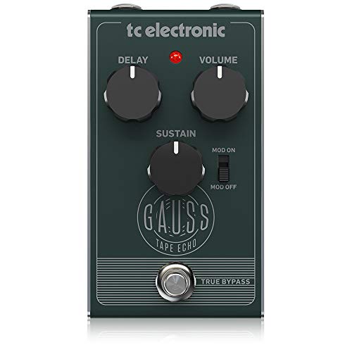 TC Electronic GAUSS TAPE ECHO Super-Saturated Tape Echo Pedal with Mod Switch, Delay, Sustain and Volume Controls
TC Electronic GAUSS TAPE ECHO Super-Saturated Tape Echo Pedal with Mod Switch, Delay, Sustain and Volume Controls