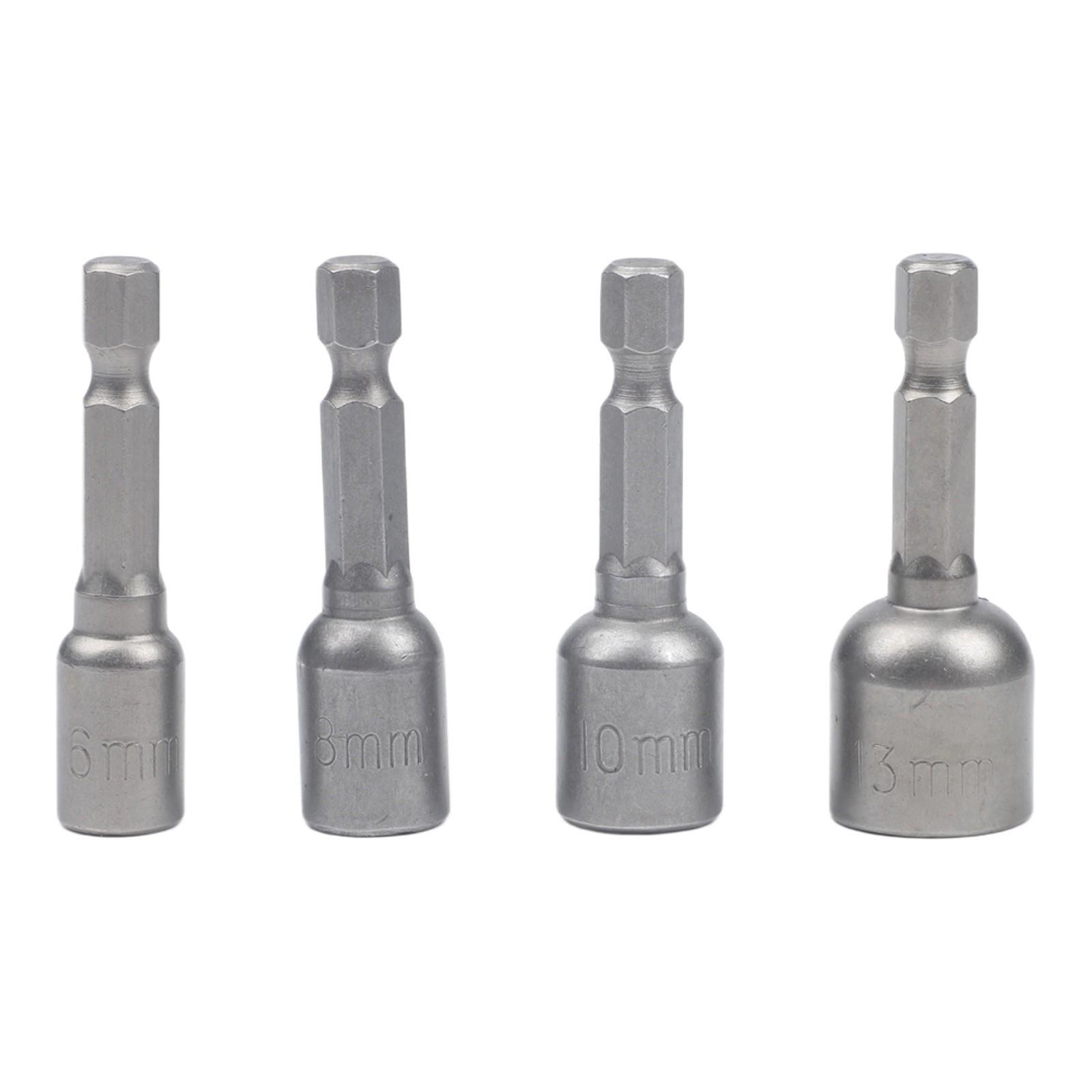 Magnetic Nut Driver Socket Set 4pcs 6 8 10 13mm Hex Shank 14 Inch Drill
Magnetic Nut Driver Socket Set 4pcs 6 8 10 13mm Hex Shank 14 Inch Drill