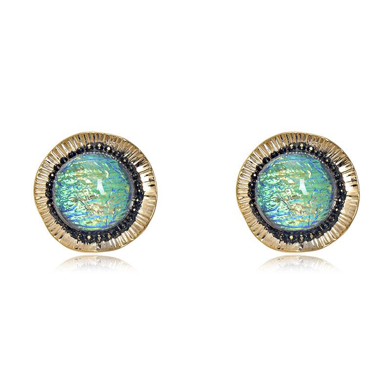 Fashion Style Niche Round Gold Foil Glass Earrings with High-end Feel, Light Luxury and Colorful Grass Hat Earrings
Fashion Style Niche Round Gold Foil Glass Earrings with High-end Feel, Light Luxury and Colorful Grass Hat Earrings