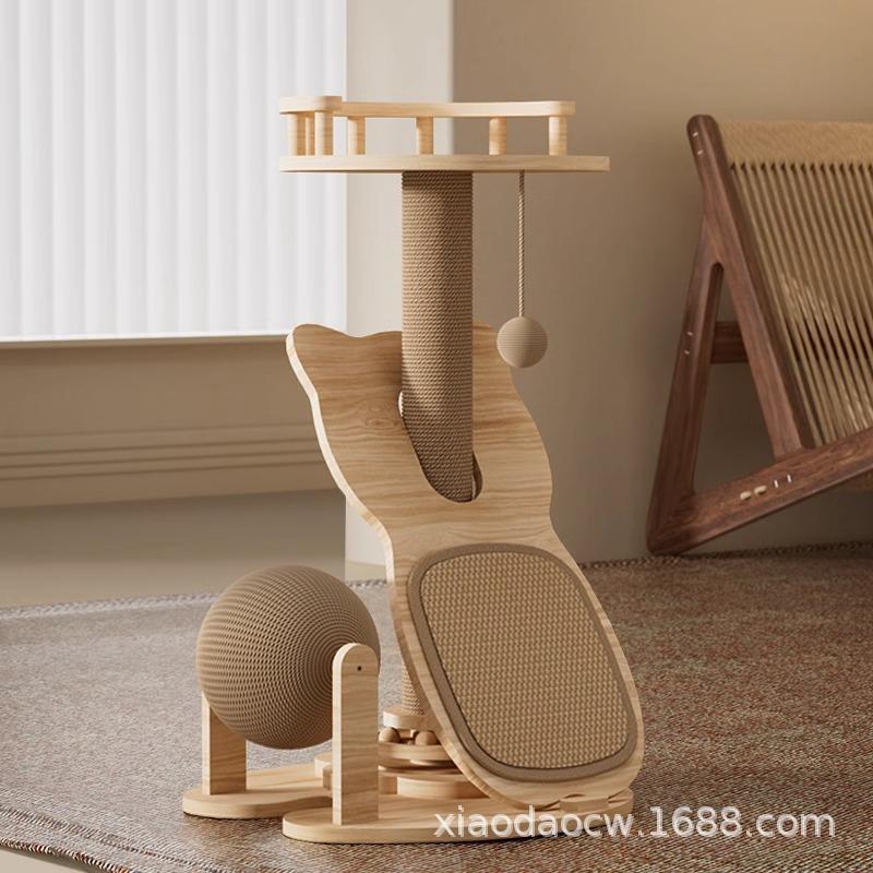Sisal cat scratch-board, cat climbing frame, cat bed integrated, wear-resistant, small household hemp ball turntable toy
Sisal cat scratch-board, cat climbing frame, cat bed integrated, wear-resistant, small household hemp ball turntable toy