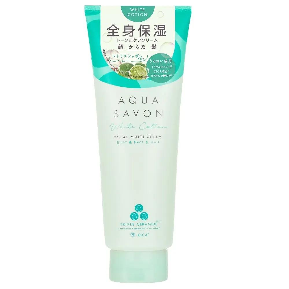 Aqua Savon Total Multi Cream White Cotton Scent 230g Set of 3
Aqua Savon Total Multi Cream White Cotton Scent 230g Set of 3