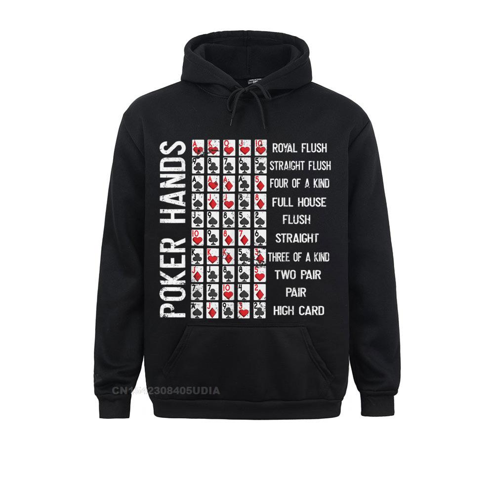 Покерные руки Шпаргалка Карточные игры Казино Забавный подарок игроку Толстовки с капюшоном Толстовки по индивидуальному заказу Классическая спортивная одежда для молодых