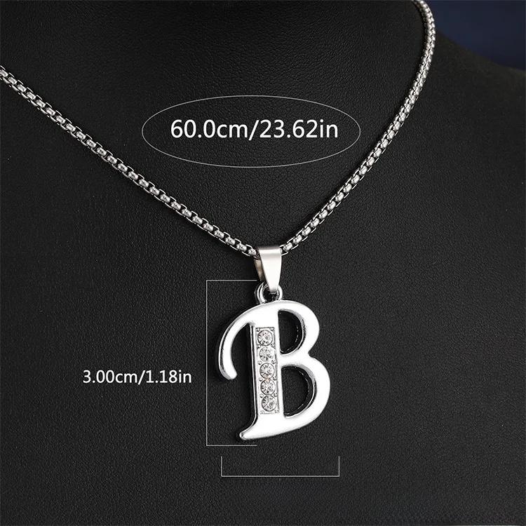 Trendy Stainless Steel A-Z Alphabet Pendant Chain Necklace for Women Initial Letters Chain Choker Necklaces Jewelry 55cm
Trendy Stainless Steel A-Z Alphabet Pendant Chain Necklace for Women Initial Letters Chain Choker Necklaces Jewelry 55cm