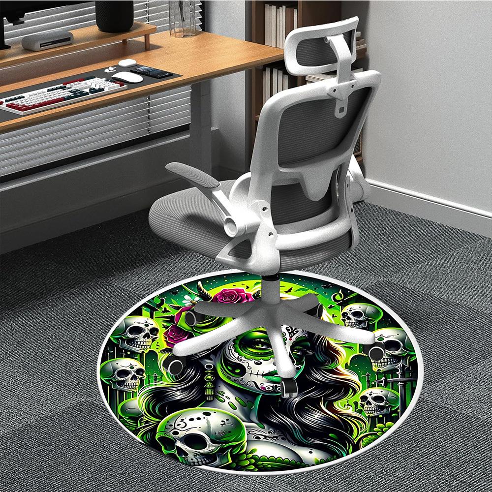 1PC Sugar Skull Design Office Round Rug, Non slip, Soft and Durable Office Rug for Interior Decoration, Perfect for Office 80cm
1PC Sugar Skull Design Office Round Rug, Non slip, Soft and Durable Office Rug for Interior Decoration, Perfect for Office 80cm