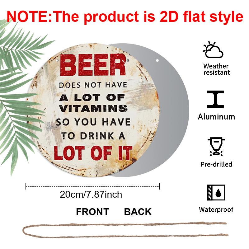 2D Flat 1pc, 8x8 in, Heavy Drinking Beer Aluminum Metal Sign - Durable Indoor/Outdoor Round Beer-Themed Decoration Suitable for Home, Cave, Garage 1pc
2D Flat 1pc, 8x8 in, Heavy Drinking Beer Aluminum Metal Sign - Durable Indoor/Outdoor Round Beer-Themed Decoration Suitable for Home, Cave, Garage 1pc