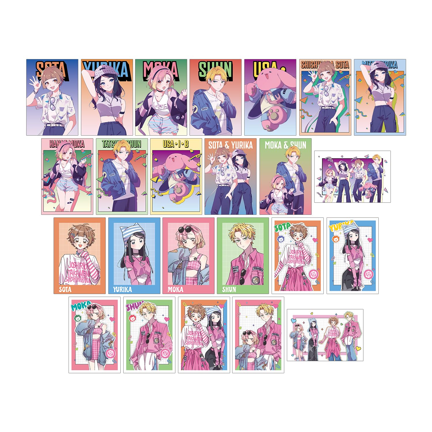Highly feminine Aimai original city pop illustration Y2K trading postcard box of 24 Shishihara-kun, Mii s ver. & Hoshinegimi s ver.
Highly feminine Aimai original city pop illustration Y2K trading postcard box of 24 Shishihara-kun, Mii s ver. & Hoshinegimi s ver.