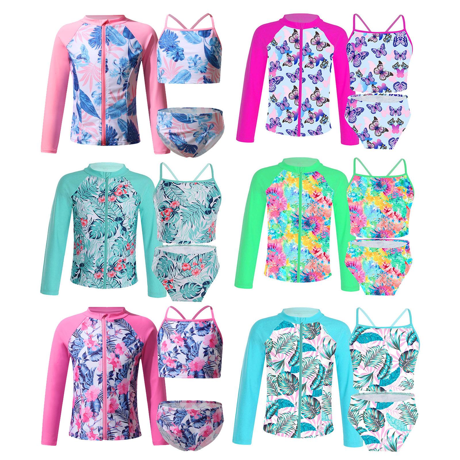 Girls 3 Piece Swim Set Sleeveless Top Briefs Long Sleeve Coat Front Zipper Sun Protection Beach Swimwear бірюзовий
Girls 3 Piece Swim Set Sleeveless Top Briefs Long Sleeve Coat Front Zipper Sun Protection Beach Swimwear бірюзовий