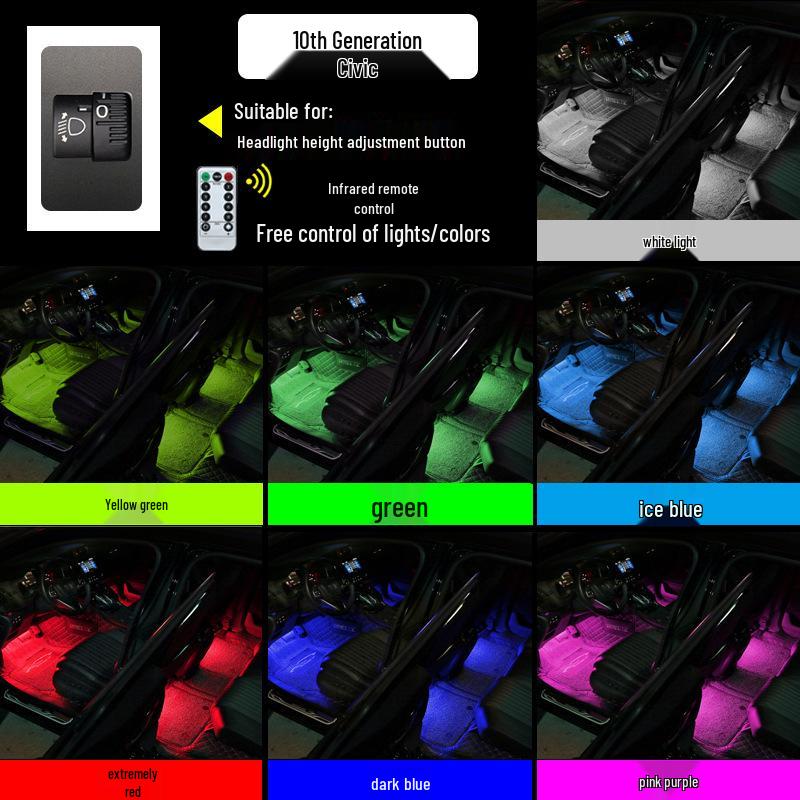 LED Ambient Light Remote for Honda Civic, CRV, Accord & More - Easy Plug-In Connection
LED Ambient Light Remote for Honda Civic, CRV, Accord & More - Easy Plug-In Connection