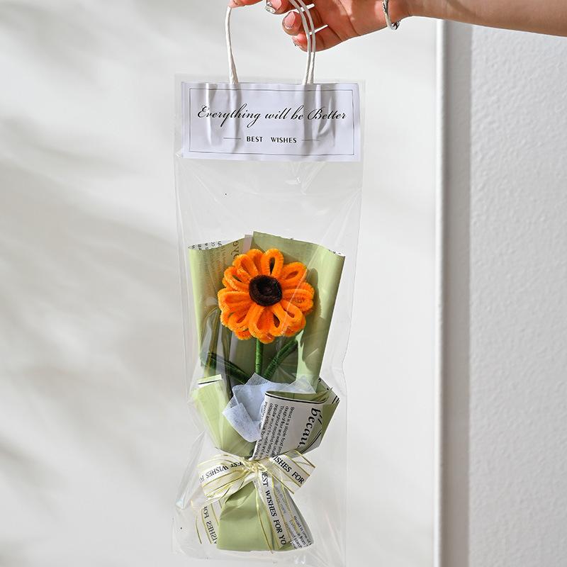 Праздник Циси День святого Валентина День учителя Подсолнухи ручной работы Сделай сам Скрученная палочка Вязание букет Подарок для девушки Девушки