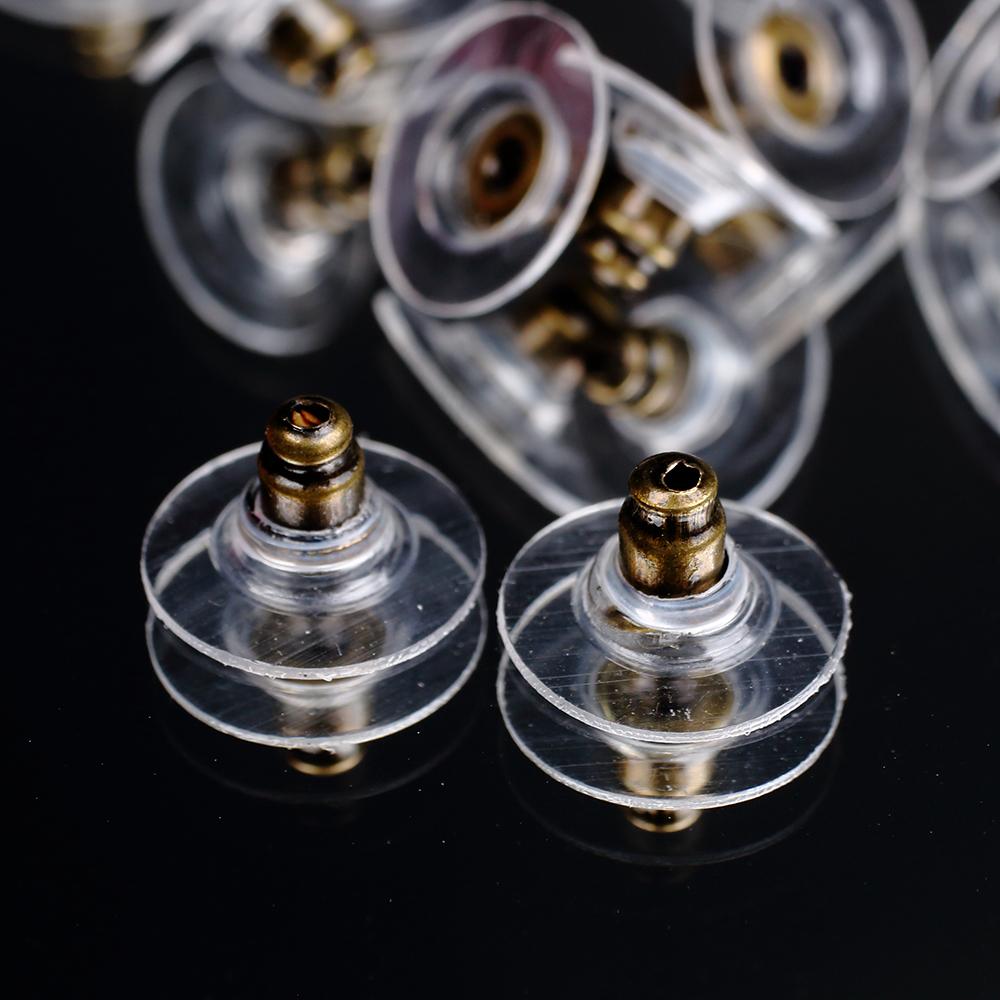 200Pcs Earring Backs Bullet Clutch Earring Backs Replacements for Studs with Pad Rubber Earring Stoppers Pierced Safety Backs бронзовий
200Pcs Earring Backs Bullet Clutch Earring Backs Replacements for Studs with Pad Rubber Earring Stoppers Pierced Safety Backs бронзовий