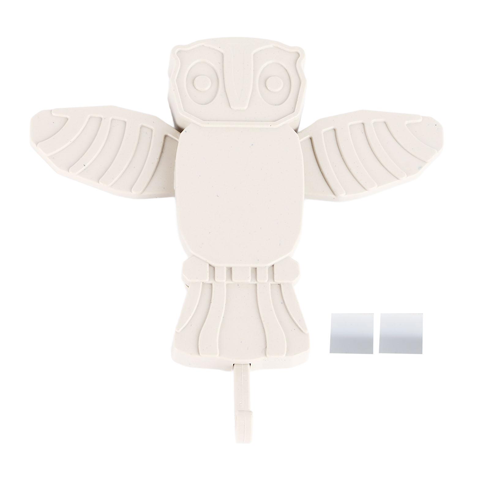 Настенный крючок для ключей, клейкий декоративный держатель в форме совы, выдвижной держатель для ключей в форме крыла для дома, спальни, Entran Beige