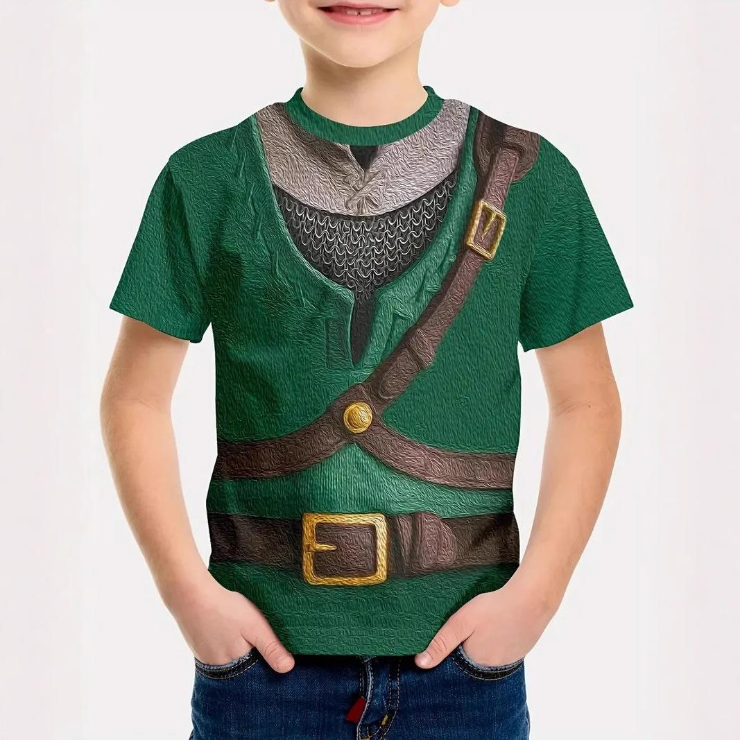 Kids T-shirt 3d Print Summer New Minimalist Fake Two Piece 3D Printed Boys Short Sleeved T-shirt 110
Kids T-shirt 3d Print Summer New Minimalist Fake Two Piece 3D Printed Boys Short Sleeved T-shirt 110