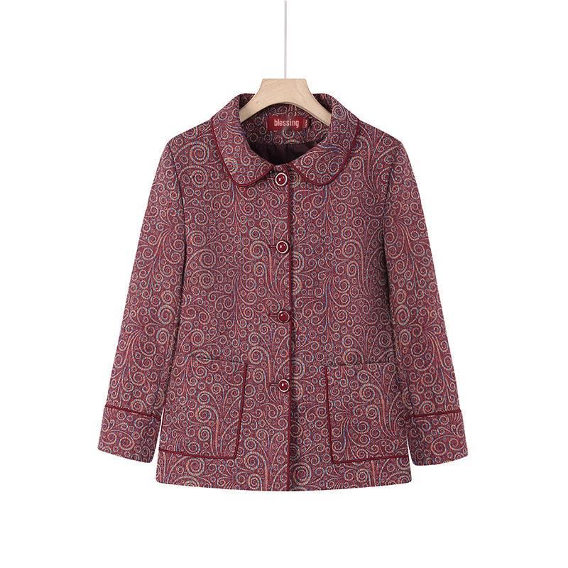 Grandma Style Turn-Down Collar Autumn Outerwear for Women Aged 60-70 4XL (recommended 135-145 jin) красный
Grandma Style Turn-Down Collar Autumn Outerwear for Women Aged 60-70 4XL (recommended 135-145 jin) красный