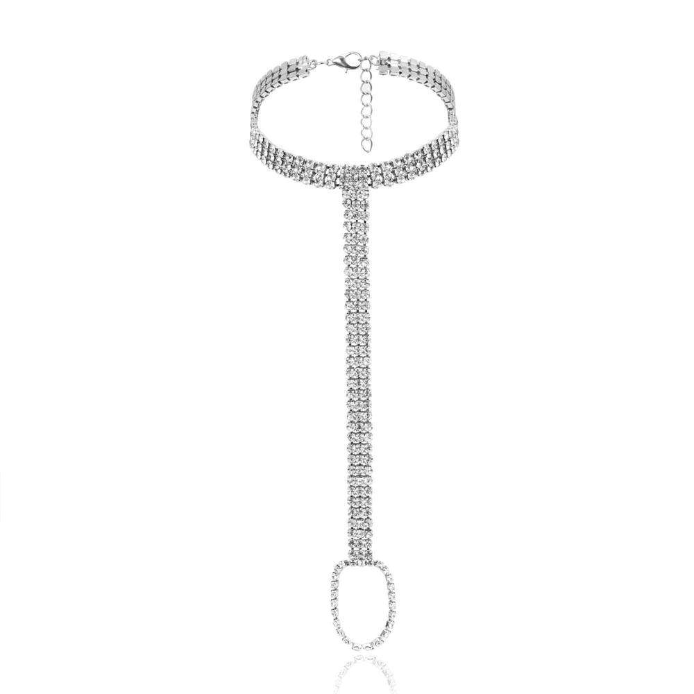 Браслет на щиколотку з кришталем у стилі Boho та коштовності для пальців для жінок Bling Crystal Багатошаровий браслет на щиколотку Кільце для ніг Нога Браслет-ланцюжок Silver
Браслет на щиколотку з кришталем у стилі Boho та коштовності для пальців для жінок Bling Crystal Багатошаровий браслет на щиколотку Кільце для ніг Нога Браслет-ланцюжок Silver