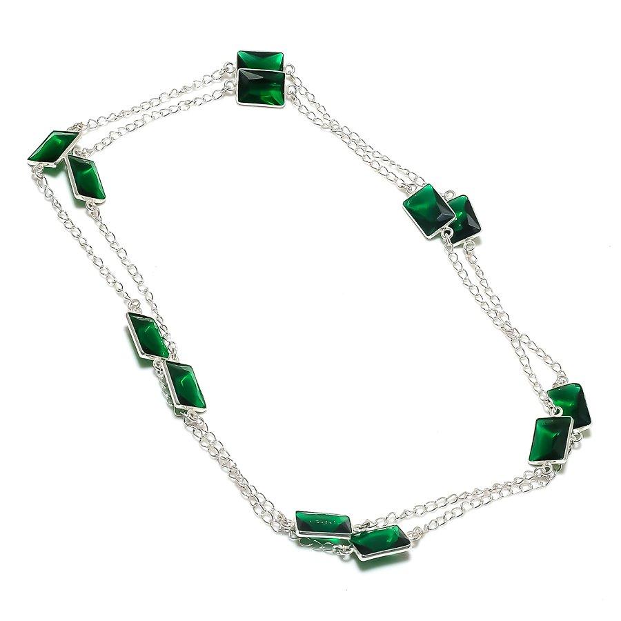 Natural Chrome Diopside Gemstone 925 Sterling Silver Jewelry Necklace 18 N3l33
Natural Chrome Diopside Gemstone 925 Sterling Silver Jewelry Necklace 18 N3l33
