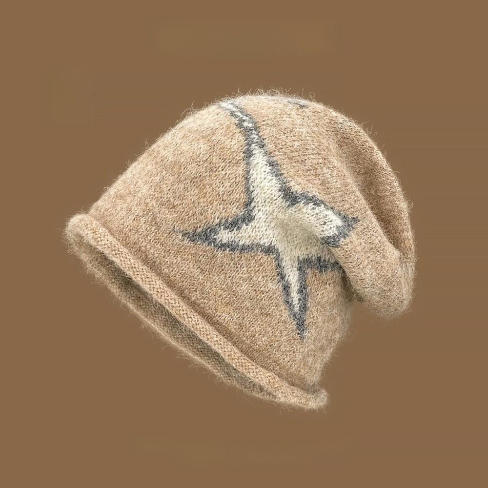 Y2K Style Star Patterned Beanie Cap Edge Curl Soft Brimless Knitted Hat Elastic Ear Protection Pullover Cap хакі
Y2K Style Star Patterned Beanie Cap Edge Curl Soft Brimless Knitted Hat Elastic Ear Protection Pullover Cap хакі