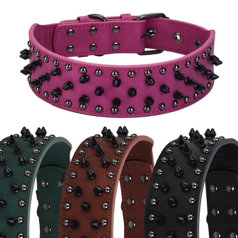 Pet Collar Large Dog Punk Rivet Collar Anti Bite Spike Leather Dog Collar S 56*5.0CM
Pet Collar Large Dog Punk Rivet Collar Anti Bite Spike Leather Dog Collar S 56*5.0CM