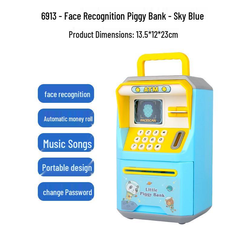 Kid s Facial Recognition ATM Piggy Bank: Interactive Money Rolling Password Safe and Educational Toy
Kid s Facial Recognition ATM Piggy Bank: Interactive Money Rolling Password Safe and Educational Toy