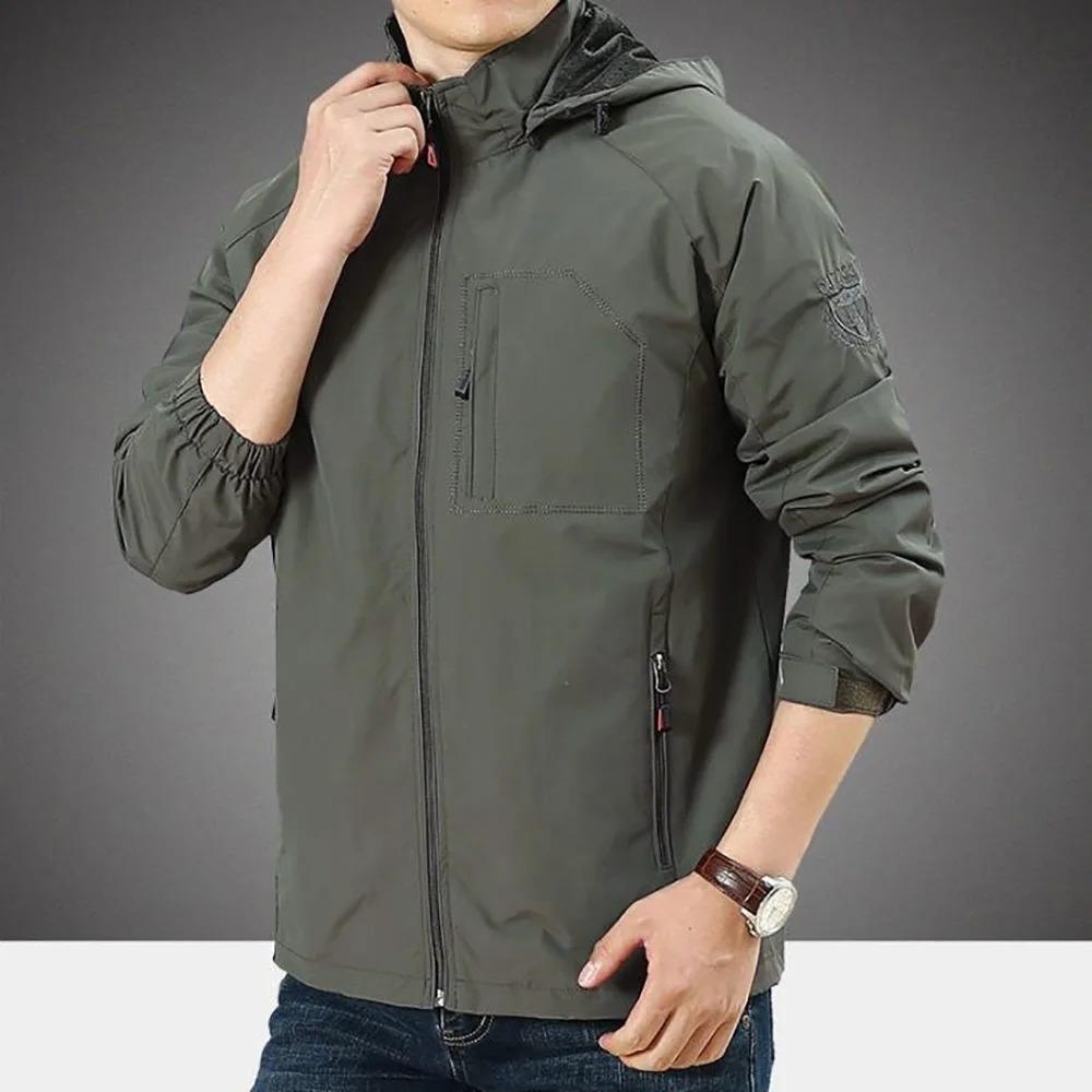 Men s Outdoor Jacket Windproof Hooded Zipper Jacket Coat Spring Autumn Waterproof Breathable Camping Hiking Outwear M
Men s Outdoor Jacket Windproof Hooded Zipper Jacket Coat Spring Autumn Waterproof Breathable Camping Hiking Outwear M