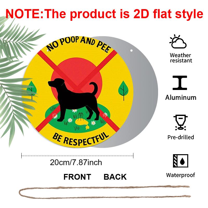 2D Flat 1pc, 8x8 in, No Poop and Pee Be Respectful Round Aluminum Metal Sign, Yellow with Red Border & Dog Silhouette, Ideal for Patio, Porch 1pc
2D Flat 1pc, 8x8 in, No Poop and Pee Be Respectful Round Aluminum Metal Sign, Yellow with Red Border & Dog Silhouette, Ideal for Patio, Porch 1pc
