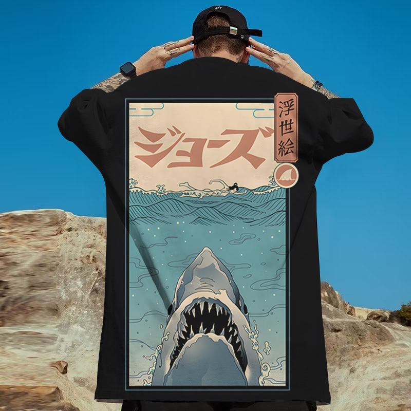 Футболки Ukiyo-E для мужчин с принтом 3D акулы, мужская одежда, уличная одежда в стиле Харадзюку, модная повседневная свободная футболка с короткими рукавами, большого размера S
Футболки Ukiyo-E для мужчин с принтом 3D акулы, мужская одежда, уличная одежда в стиле Харадзюку, модная повседневная свободная футболка с короткими рукавами, большого размера S