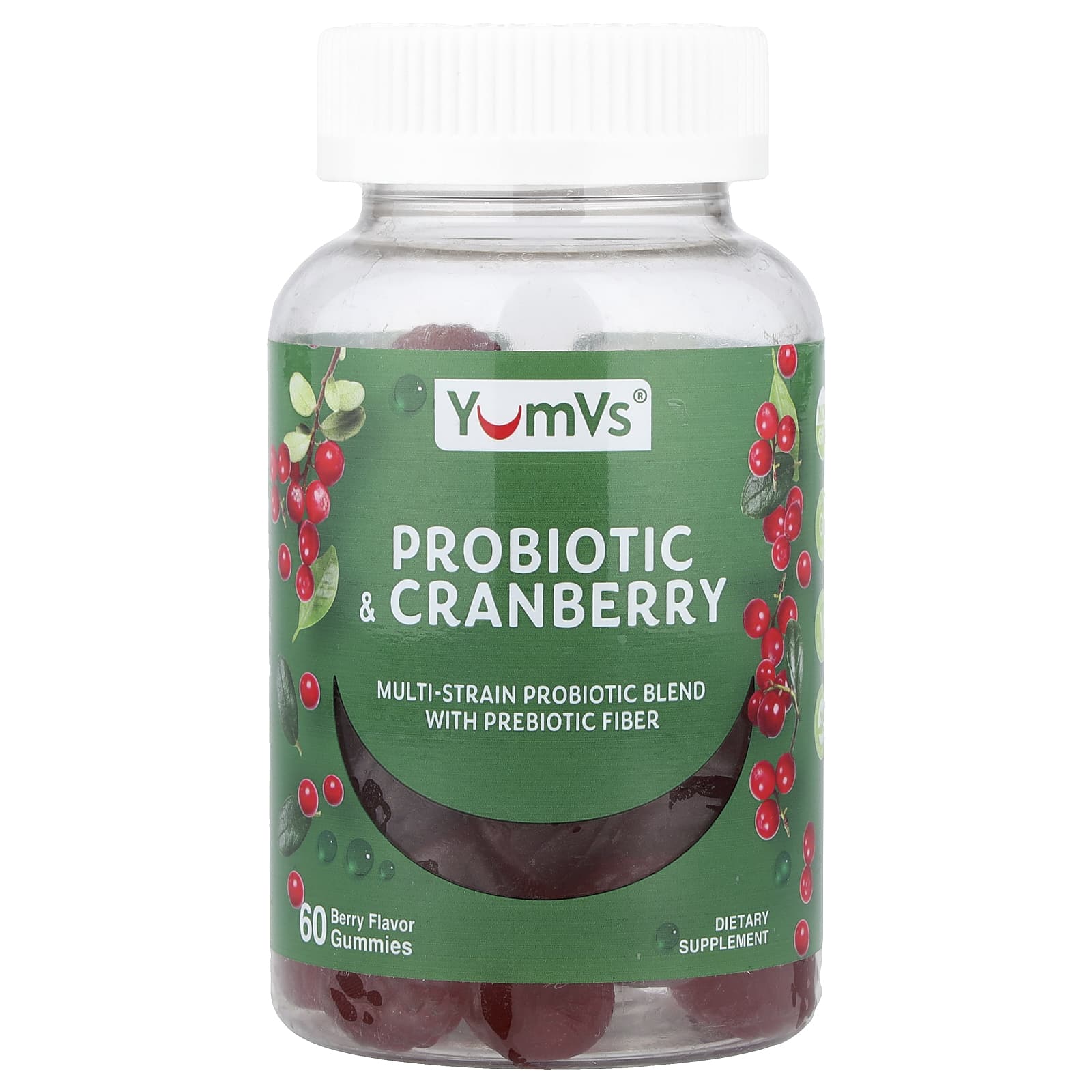 YumVs Probiotic Cranberry Gummies, Berry, 60 Gummies
YumVs Probiotic Cranberry Gummies, Berry, 60 Gummies