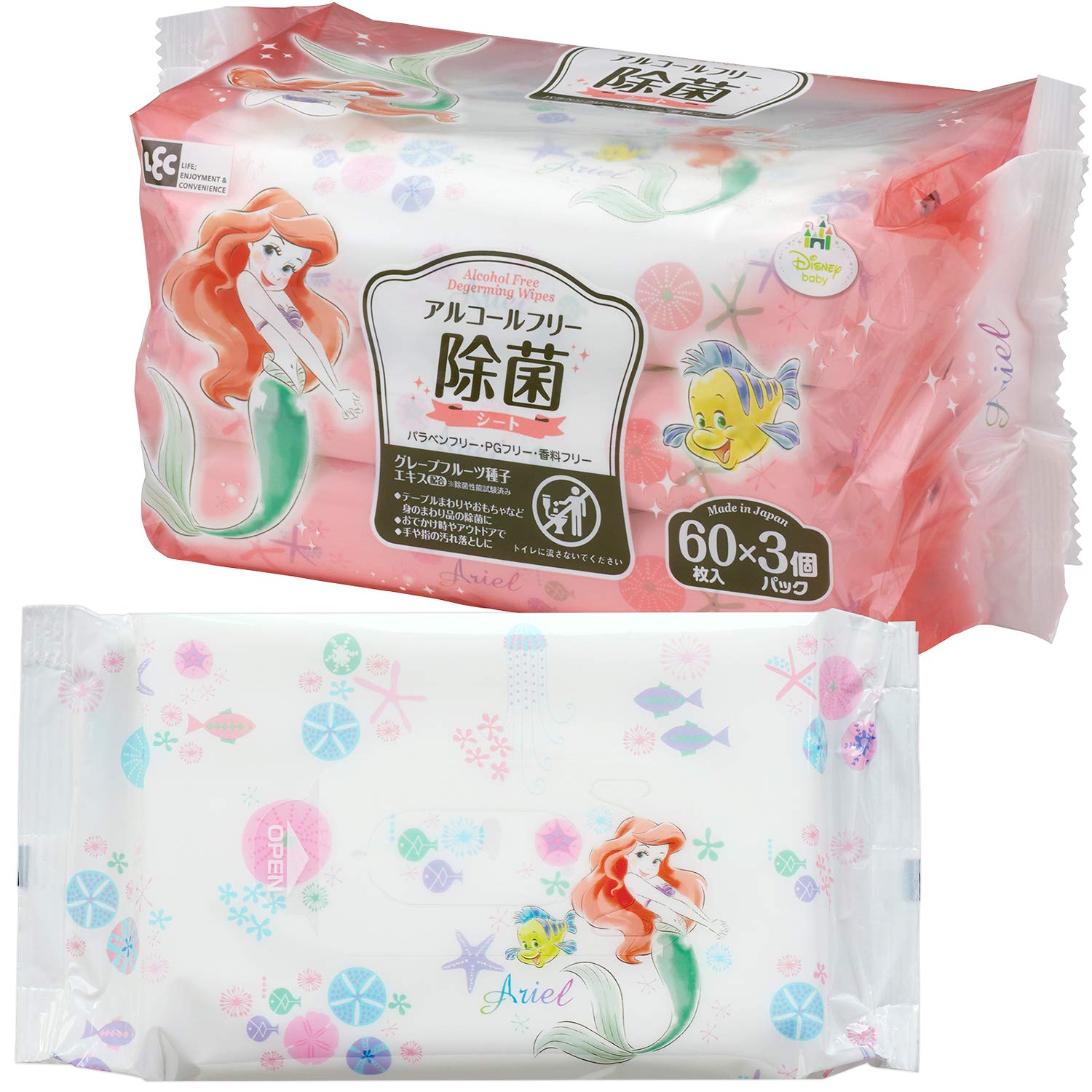 LEC Disney Disinfecting Wet 60 sheets x 3 packs Princess Made in Grapefruit Seed 180 sheets Alcohol-Free Wipes, (Disney Ariel), Japan, Extract, White, белый
LEC Disney Disinfecting Wet 60 sheets x 3 packs Princess Made in Grapefruit Seed 180 sheets Alcohol-Free Wipes, (Disney Ariel), Japan, Extract, White, белый