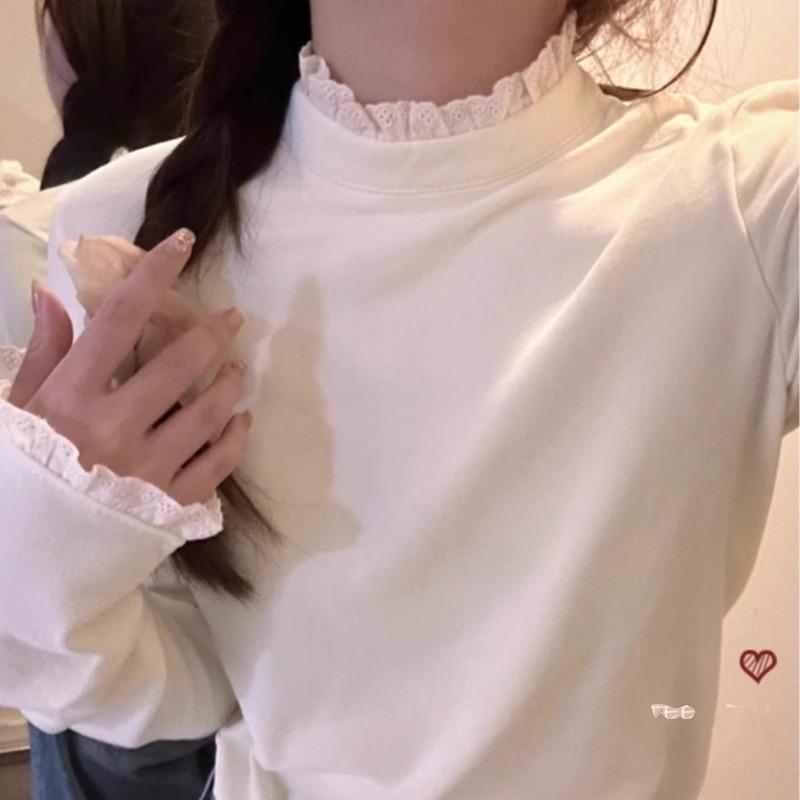 Threaded German Velvet Half-high Collar Lace Long-sleeved Bottoming Shirt Autumn and Winter New Slim Fit and Warm Inner S абрикосовый
Threaded German Velvet Half-high Collar Lace Long-sleeved Bottoming Shirt Autumn and Winter New Slim Fit and Warm Inner S абрикосовый