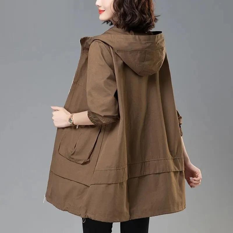 Korean Version of The Loose Windbreaker Women s Mid-length Spring and Autumn Clothes Middle-aged Mother Casual Western Style Jacket Women XXXXL
Korean Version of The Loose Windbreaker Women s Mid-length Spring and Autumn Clothes Middle-aged Mother Casual Western Style Jacket Women XXXXL