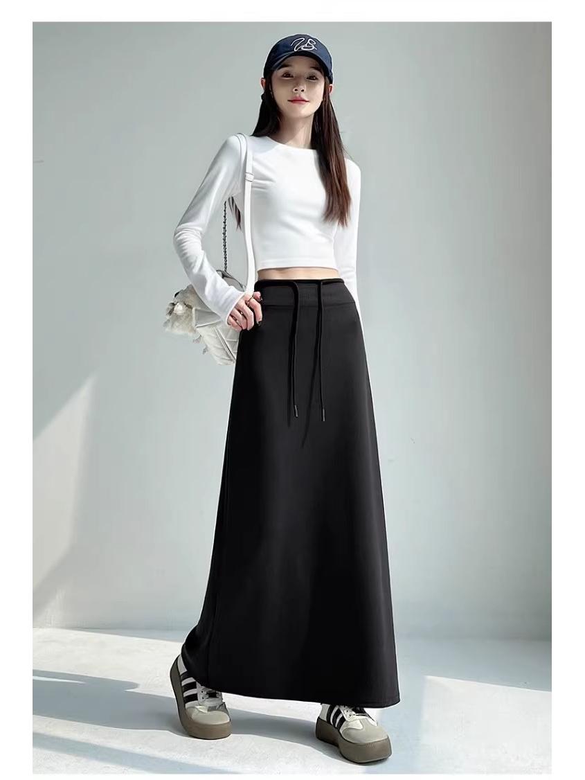 Women s High-Waisted Grey A-line Sports Skirt - Autumn Style with Split and Draping L (108-119 jin) чёрный
Women s High-Waisted Grey A-line Sports Skirt - Autumn Style with Split and Draping L (108-119 jin) чёрный