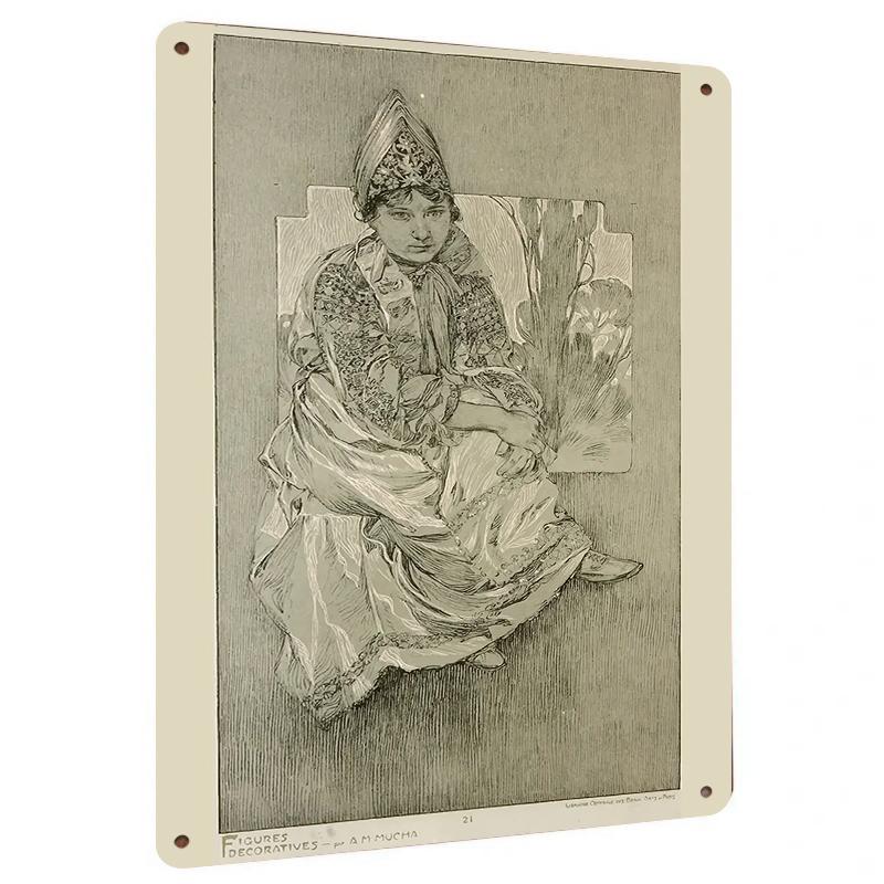 Vintage Mucha Style Decorative Metal Wall Art Nouveau Character Home Hanging Decoration 20x30cm(7.8x11.8inch)
Vintage Mucha Style Decorative Metal Wall Art Nouveau Character Home Hanging Decoration 20x30cm(7.8x11.8inch)