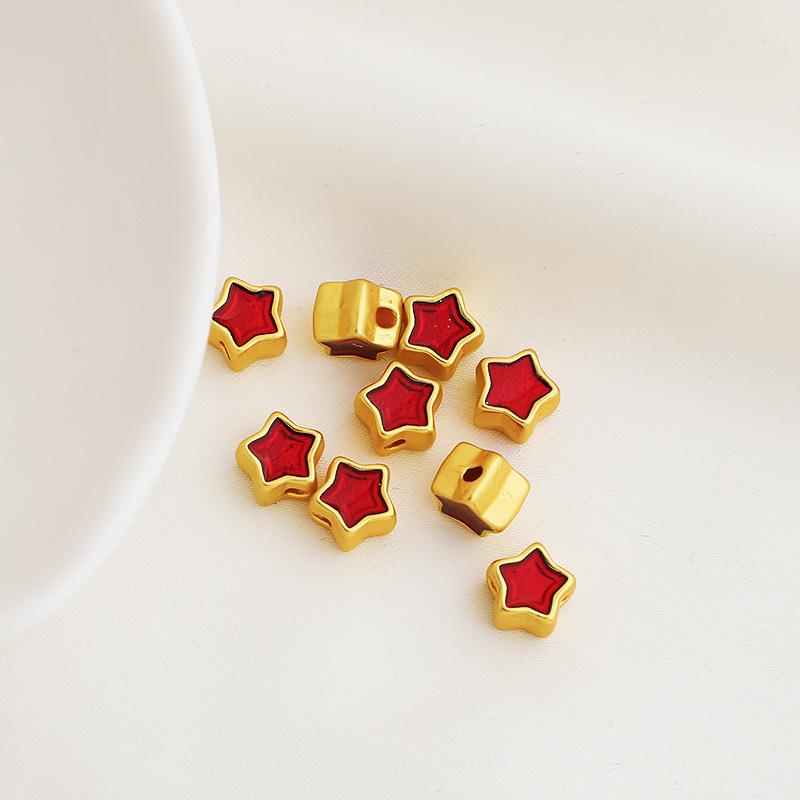 Gold-Plated Starry Sky Spacer Beads - Oil-Drip, Preservative, Macrame & DIY Jewelry Materials
Gold-Plated Starry Sky Spacer Beads - Oil-Drip, Preservative, Macrame & DIY Jewelry Materials