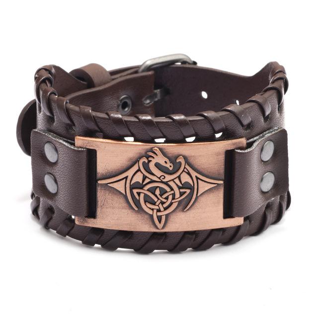 Punk Men Wide Bangle Accessory Wolf Head Charm Bracelet Leather Weave Adjustable Wristband Friendship Jewelry
Punk Men Wide Bangle Accessory Wolf Head Charm Bracelet Leather Weave Adjustable Wristband Friendship Jewelry