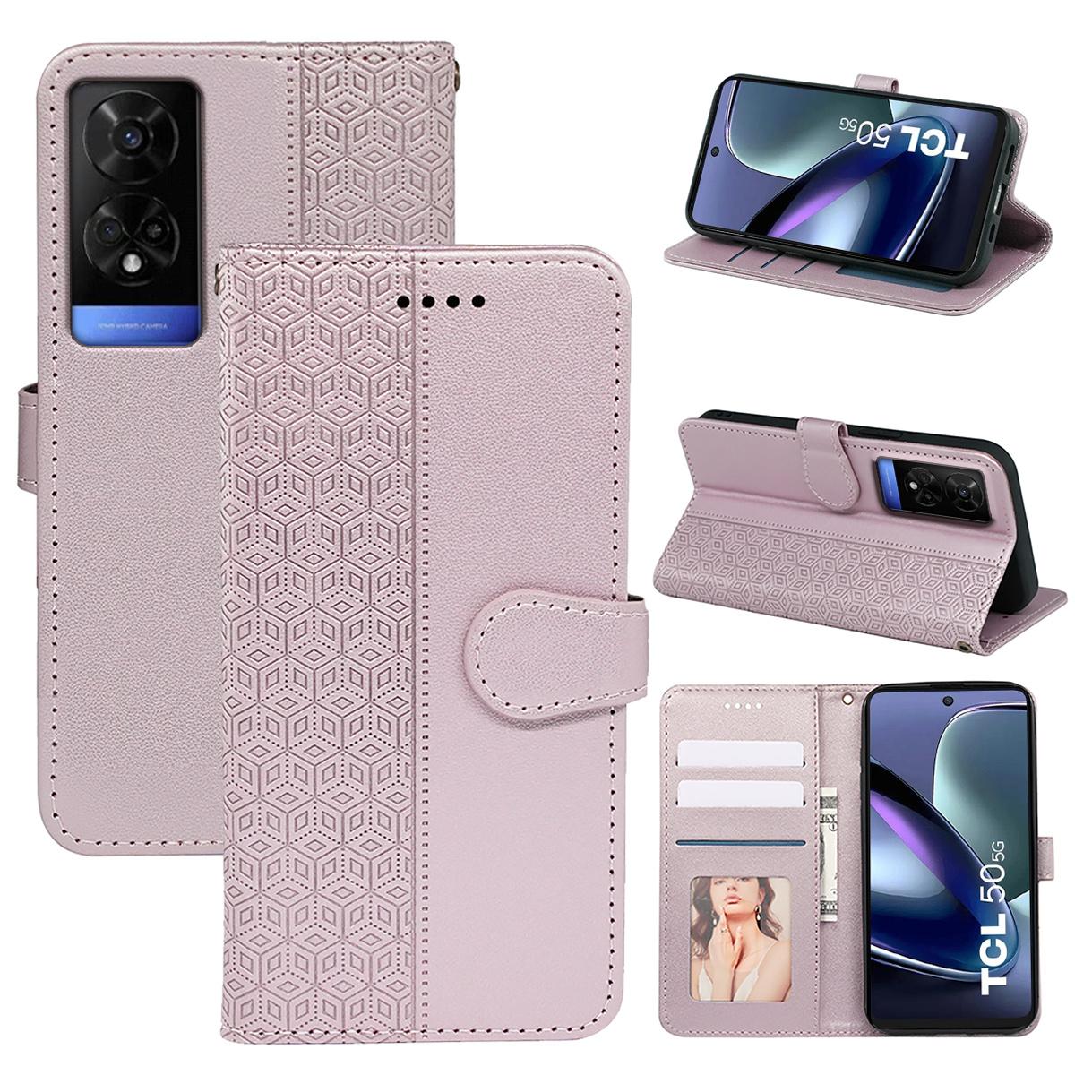 Чохол для TCL 50 5G з PU шкіри з візерунком кубічної сітки, відкидна обкладинка-фоліо, чохол-гаманець для телефону Rose Gold
Чохол для TCL 50 5G з PU шкіри з візерунком кубічної сітки, відкидна обкладинка-фоліо, чохол-гаманець для телефону Rose Gold