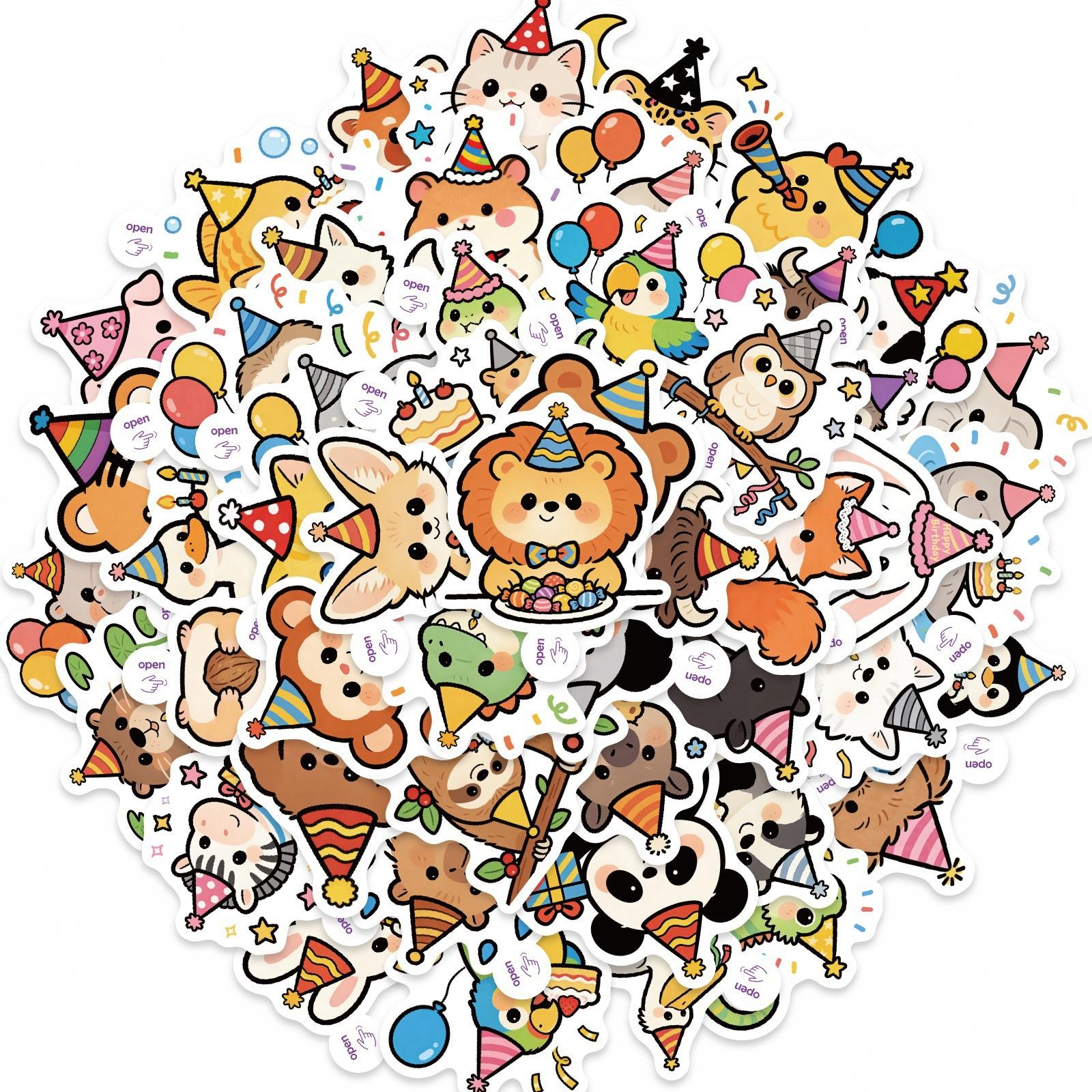 50/100 Pcs Cartoon Animal Birthday Stickers DIY Easy Peel for Scrapbook Phone Suitcase Pen Holder Lunch Box Cup Car Decals
50/100 Pcs Cartoon Animal Birthday Stickers DIY Easy Peel for Scrapbook Phone Suitcase Pen Holder Lunch Box Cup Car Decals