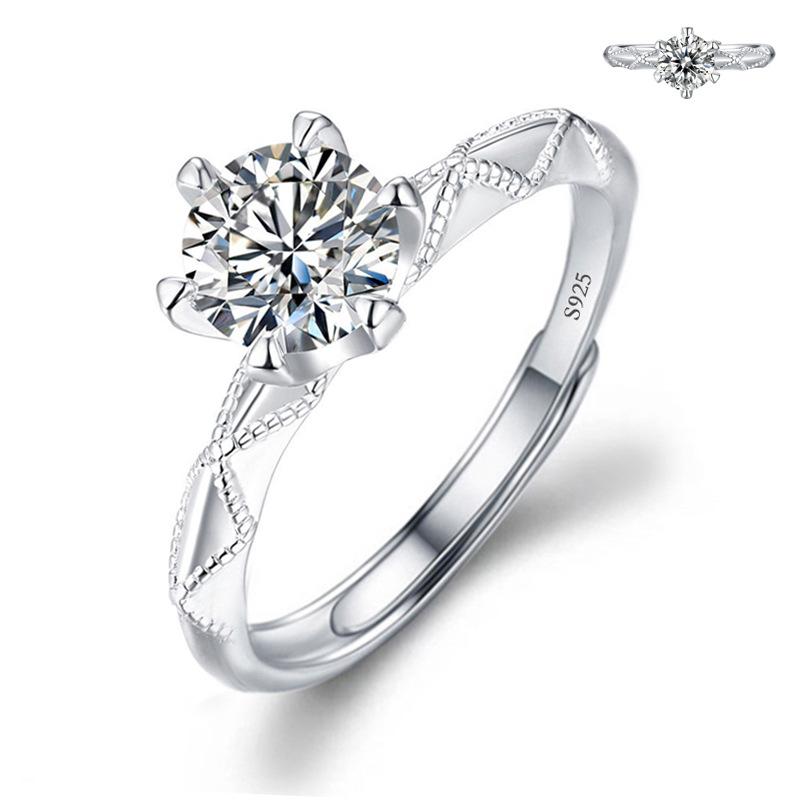 Женское кольцо с имитацией муассанита, женское кольцо из серебра S925, кольцо с короной, шестью когтями, 1 карат, кольцо с цирконом, кольцо с бриллиантом
Женское кольцо с имитацией муассанита, женское кольцо из серебра S925, кольцо с короной, шестью когтями, 1 карат, кольцо с цирконом, кольцо с бриллиантом