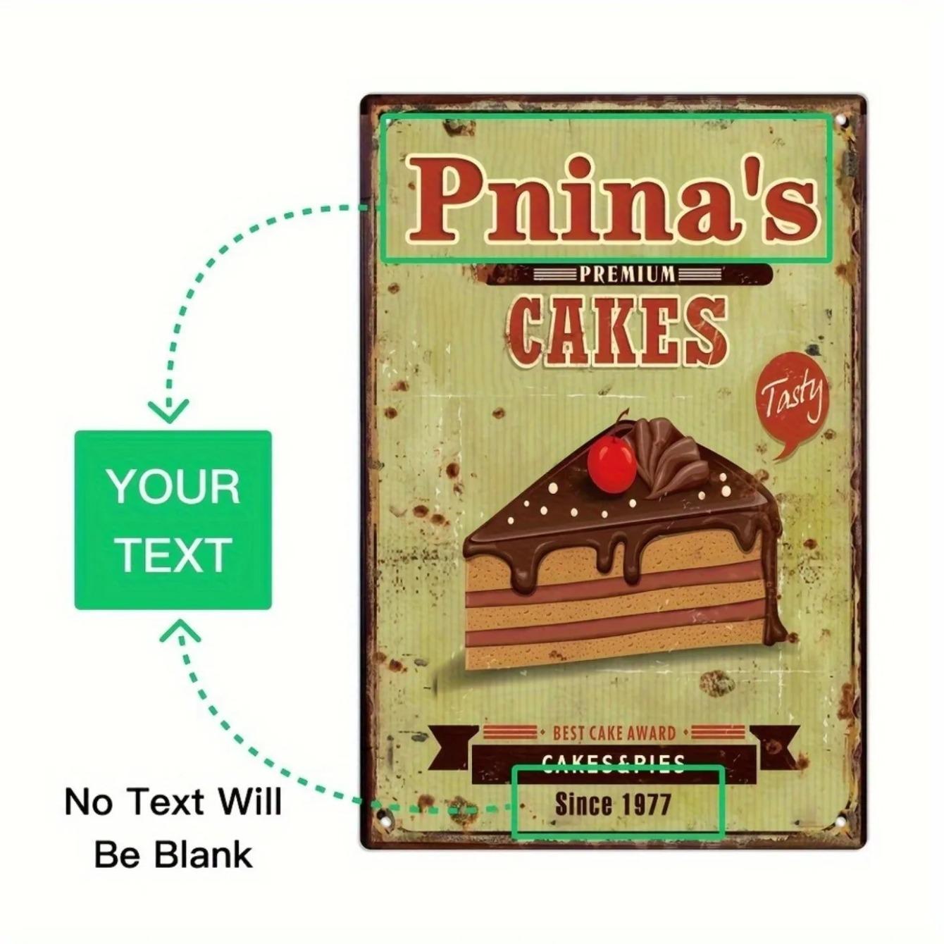 Personalizable Vintage Premium Cakes and Pies Since 1977 Metal Sign Wall Art Decor for Home Farmhouse Dessert Shop чорний
Personalizable Vintage Premium Cakes and Pies Since 1977 Metal Sign Wall Art Decor for Home Farmhouse Dessert Shop чорний