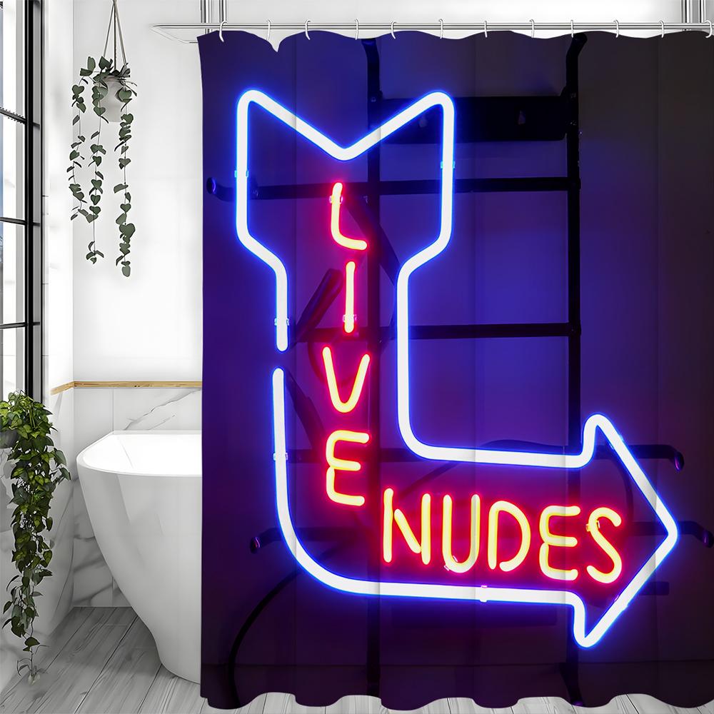 Neon Shower Curtain, Bathroom Decorative Shower Curtain, Waterproof Shower Curtain with Hooks 90*180cm
Neon Shower Curtain, Bathroom Decorative Shower Curtain, Waterproof Shower Curtain with Hooks 90*180cm
