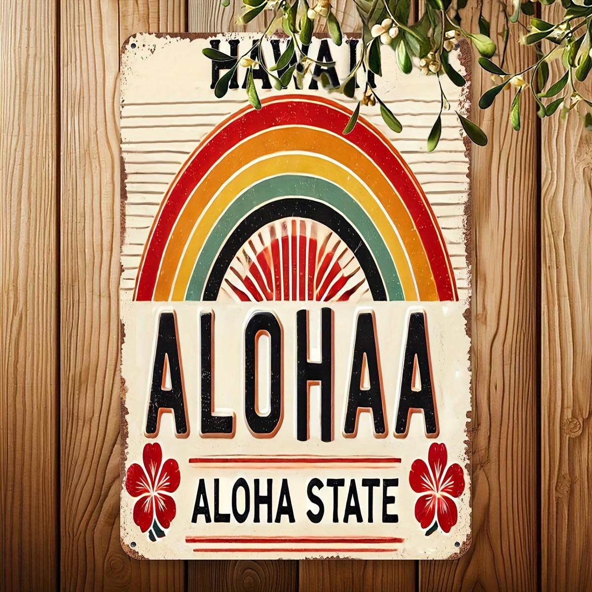 Vintage Hawaii Aloha State Metal Tin Sign Wall Hanging Iron Plaque for Home Room Restaurant Bar Cafe and Garage Decoratio 20x30cm(7.8x11.8inch)
Vintage Hawaii Aloha State Metal Tin Sign Wall Hanging Iron Plaque for Home Room Restaurant Bar Cafe and Garage Decoratio 20x30cm(7.8x11.8inch)