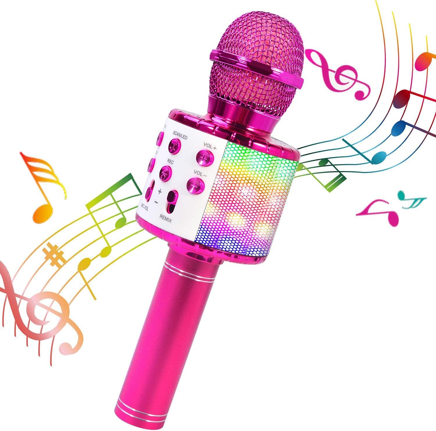 ShinePick Karaoke Microphone Bluetooth Wireless Microphone with Recording Noise Echo Function Accompaniment Music LED Home Karaoke Compatible with
ShinePick Karaoke Microphone Bluetooth Wireless Microphone with Recording Noise Echo Function Accompaniment Music LED Home Karaoke Compatible with
