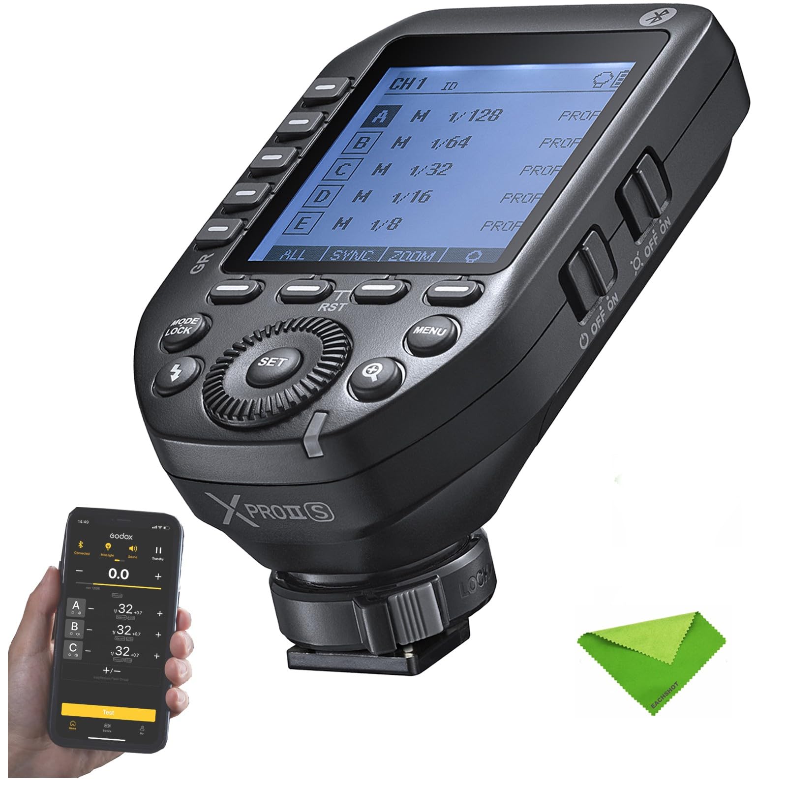 Conformity Mark Godox Flash Trigger for Wireless Transmitter HSS Bluetooth Smart and Portable Large Screen Trigger for Sony Cameras [Technical
Conformity Mark Godox Flash Trigger for Wireless Transmitter HSS Bluetooth Smart and Portable Large Screen Trigger for Sony Cameras [Technical