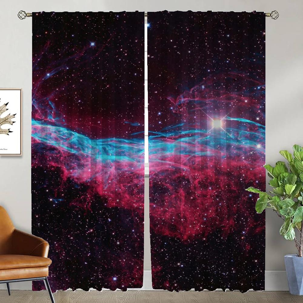 Cosmic Nebula Tulle for Bedroom Home Interior Curtains 2 Pieces Window Curtain Elegant Room Curtains Halloween Decoration Shades W50xH70cmx2pcs-CL
Cosmic Nebula Tulle for Bedroom Home Interior Curtains 2 Pieces Window Curtain Elegant Room Curtains Halloween Decoration Shades W50xH70cmx2pcs-CL