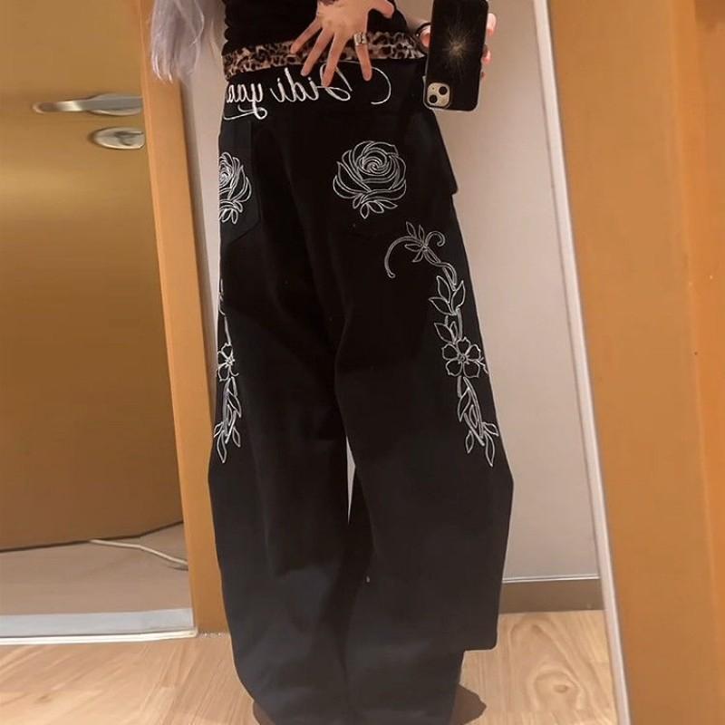 American High Street Hot Girl Letters Flower Embroidery Machete Jeans Women s Y2k Loose Waist Wide-leg Floor Trousers XL
American High Street Hot Girl Letters Flower Embroidery Machete Jeans Women s Y2k Loose Waist Wide-leg Floor Trousers XL