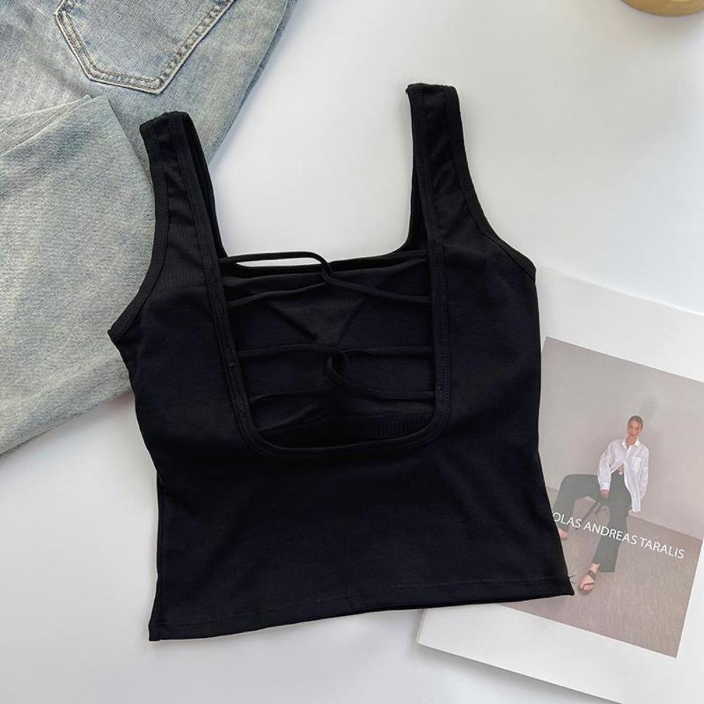Chest Pad Tank Top Halter Crop Tops Women Summer Camis Backless Camisole Fashion Tube Lady Sleeveless Cropped Vest One Size чорний
Chest Pad Tank Top Halter Crop Tops Women Summer Camis Backless Camisole Fashion Tube Lady Sleeveless Cropped Vest One Size чорний