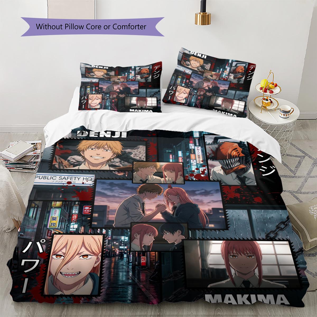 Chainsaw ManPattern Bedding Quilt Set Quilt Cover Pillowcase Home Decoration Birthday Gift (1 * duvet cover + 2 * pillowcase, without core) 135x200cm
Chainsaw ManPattern Bedding Quilt Set Quilt Cover Pillowcase Home Decoration Birthday Gift (1 * duvet cover + 2 * pillowcase, without core) 135x200cm