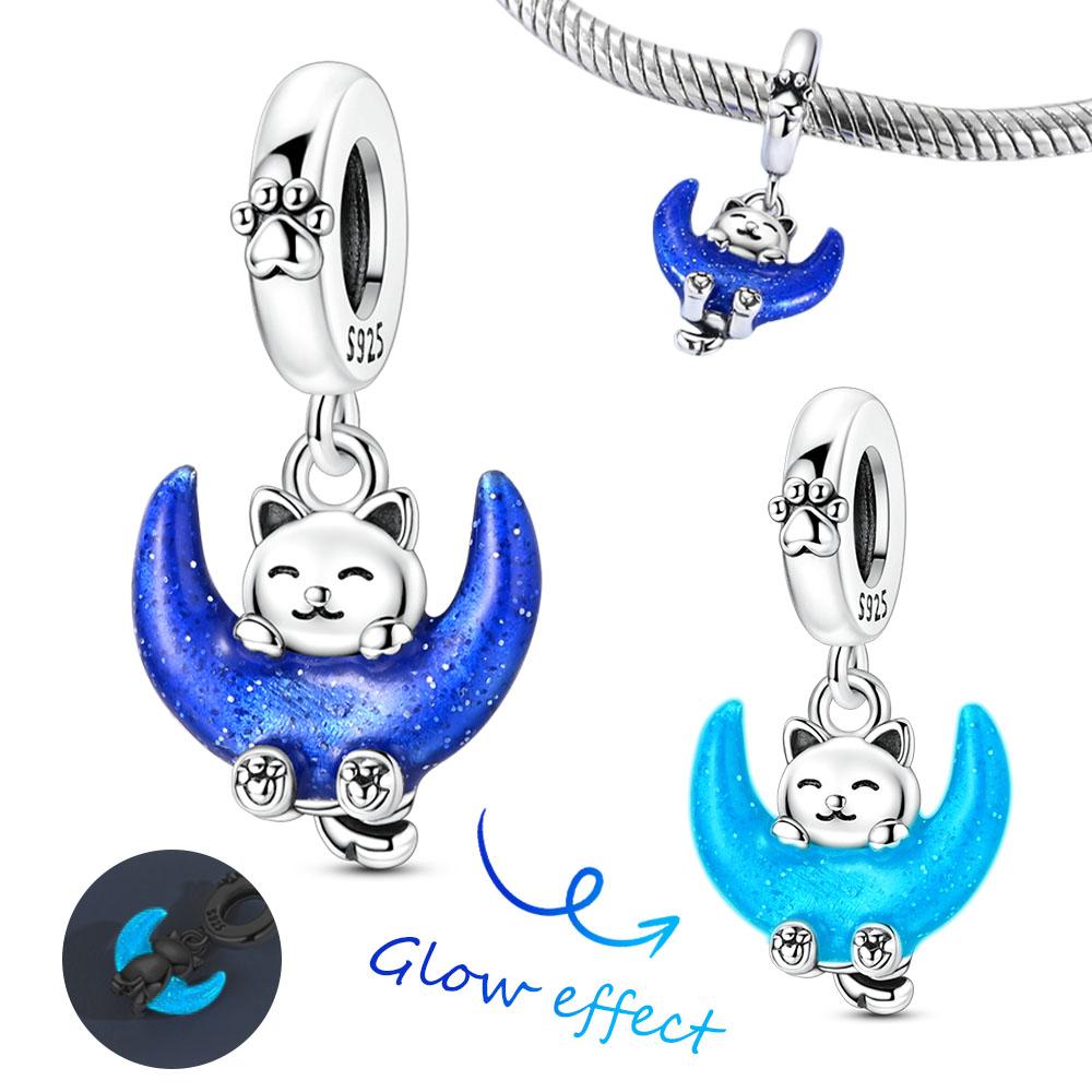 Cute Pet The Moon Kitten Will Glow Charms Eat Fruit Beads Fit Diy Copper Bracelet Necklace Women Anniversary Jewelry Gift білий
Cute Pet The Moon Kitten Will Glow Charms Eat Fruit Beads Fit Diy Copper Bracelet Necklace Women Anniversary Jewelry Gift білий