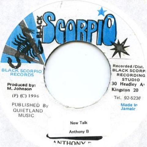 7inch Record ANTHONY B - New Talk Black Scorpio 1996 Jamaica Reggae, Ska & Dub
7inch Record ANTHONY B - New Talk Black Scorpio 1996 Jamaica Reggae, Ska & Dub